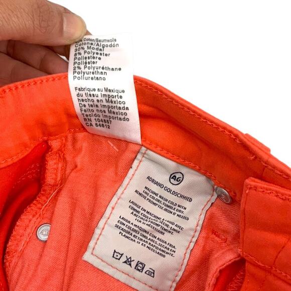 AG The Prima Cigarette Crop Faded Azalea Size 24 NWT $178 MSRP - Picture 6 of 7